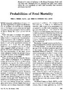 Probabilities of fetal mortality