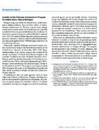 Announcement Updates to the Overseas Immunization Program for United StatesBound Refugees
