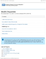 Health Disparities Race and Hispanic Origin Provisional Death Counts for Coronavirus Disease 2019 COVID19 April 28 2021