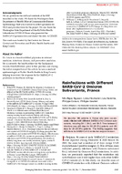 Reinfections with Different SARSCoV2 Omicron Subvariants France