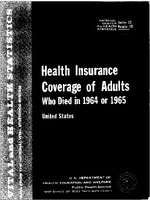 Health Insurance Coverage of Adults Who Died in 1964 or 1965  United States