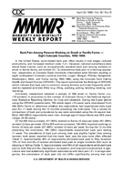 Back Pain Among Persons Working on Small or Family Farms  Eight Colorado Counties 19931996