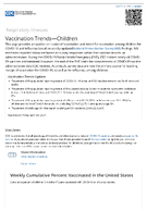 Respiratory Illnesses  Vaccination TrendsChildren