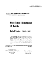 Mean blood hematocrit of adults United States 19601962