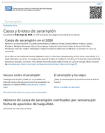 Casos y brotes de sarampin