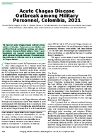 Acute Chagas Disease Outbreak among Military Personnel Colombia 2021