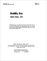 Disability days United States 1971