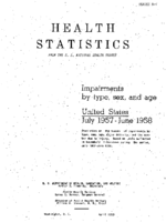 Impairments by type sex and age United States July 1957June 1958
