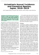 Anisakiasis Annual Incidence and Causative Species Japan 20182019