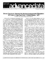 Stroke Survivors Among the Noninstitutionalized Population 20 Years of Age and Over United States 1977