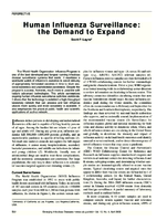Human Influenza Surveillance the Demand to Expand