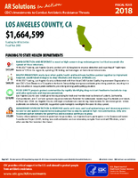 CDCs Investments to Combat Antibiotic Resistance Threats Los Angeles County CA Fiscal Year 2018