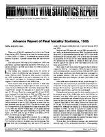Advance report of final natality statistics 1985