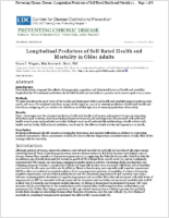 Longitudinal Predictors of SelfRated Health and Mortality in Older Adults