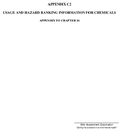 SRS Usage and Hazard Ranking Information for Chemicals Appendix C2