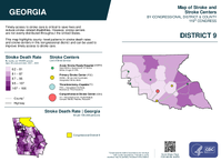 GA Congressional District 09 Stroke and Stroke Centers Map 119th Congress
