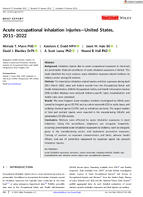 Acute Occupational Inhalation InjuriesUnited States 20112022