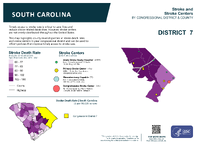 SC Congressional District 07 Stroke and Stroke Centers Map 118th Congress