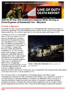 Line of Duty Death Report F202504 46YearOld Lieutenant Collapses While Serving as DriverEngineer at Residential Fire  Maryland