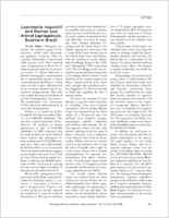 Leptospira noguchii and Human and Animal Leptospirosis Southern Brazil