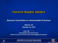 Vaccine supply update