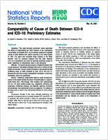 Comparability of cause of death between ICD9 and ICD10 preliminary estimates