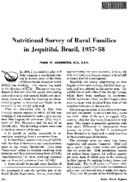 Nutritional survey of rural families in Jequitib Brazil 195758