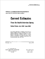 Current Estimates From the Health Interview Survey United States  July 1962June 1963