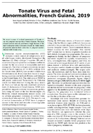 Tonate Virus and Fetal Abnormalities French Guiana 2019