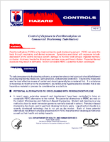 Hazard Control 17 Control of Exposure to Perchloroethylene in Commercial Drycleaning Substitution