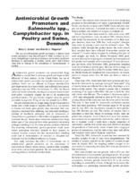 Antimicrobial Growth Promoters and Salmonella spp Campylobacter spp in Poultry and Swine Denmark