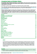 Occupational Injuries and Workplace Violence chapter 2025