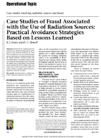 Case Studies of Fraud Associated with the Use of Radiation Sources Practical Avoidance Strategies Based on Lessons Learned