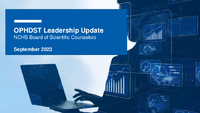 OPHDST Leadership Update  NCHS Board of Scientific Counselors