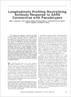 Longitudinally Profiling Neutralizing Antibody Response to SARS Coronavirus with Pseudotypes
