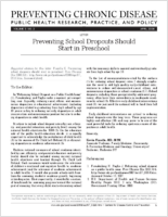 Preventing School Dropouts Should Start in Preschool