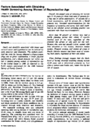 Factors Associated With Obtaining Health Screening Among Women Of Reproductive Age