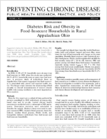 Diabetes Risk and Obesity in FoodInsecure Households in Rural Appalachian Ohio