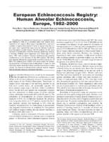 European Echinococcosis Registry Human Alveolar Echinococcosis Europe 19822000
