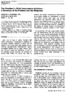 The presidents child immunization initiativea summary of the problem and the response