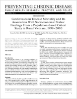 Cardiovascular Disease Mortality and Its Association With Socioeconomic Status Findings From a Populationbased Cohort Study in Rural Vietnam 19992003