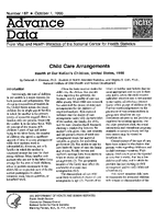 Child Care Arrangements Health of Our Nations Children United States 1988