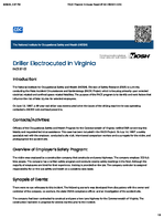Driller Electrocuted in Virginia FACE 8752