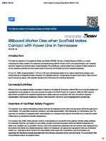 Billboard Worker Dies when Scaffold Makes Contact with Power Line in Tennessee FACE 8534