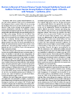 Barriers to Receipt of Prenatal Tetanus Toxoid Reduced Diphtheria Toxoid and Acellular Pertussis Vaccine Among Mothers of Infants Aged 4 Months with Pertussis  California 2016