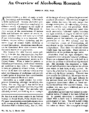 An overview of alcoholism research