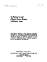 The National Inventory of Family Planning Services 1975 Survey Results