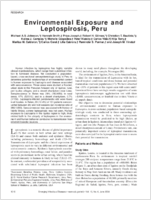 Environmental Exposure and Leptospirosis Peru