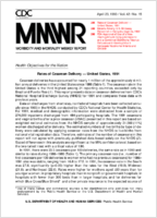 Morbidity and Mortality Weekly Report MMWR April 23 1993  Vol 42  No 15