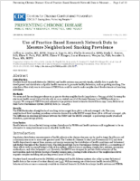 Use of PracticeBased Research Network Data to Measure Neighborhood Smoking Prevalence
